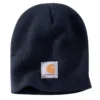Strikket hue med logo-patch