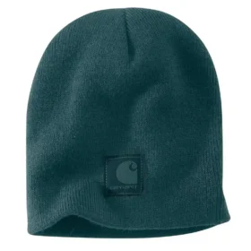 Strikket hue med logo-patch