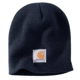 Strikket hue med logo-patch