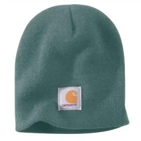 Strikket hue med logo-patch