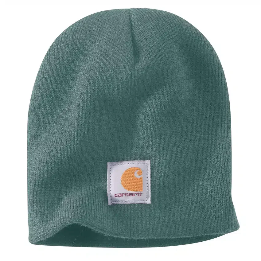 Strikket hue med logo-patch