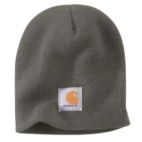 Strikket hue med logo-patch