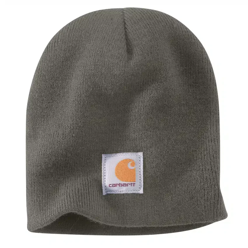 Strikket hue med logo-patch