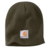 Strikket hue med logo-patch