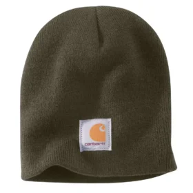 Strikket hue med logo-patch