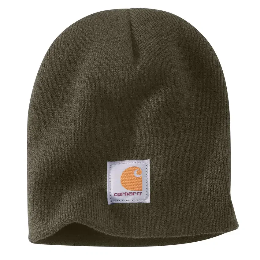 Strikket hue med logo-patch