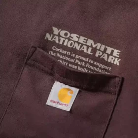 T-shirt til mænd med grafisk motiv fra Yosemite National Park, kraftig kvalitet og løse ærmer