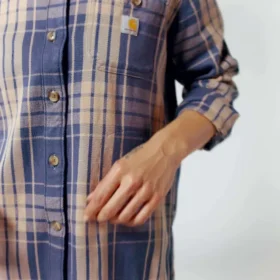 Tencel™ Fiber Series-skjorte i løs pasform med twill-tern til kvinder