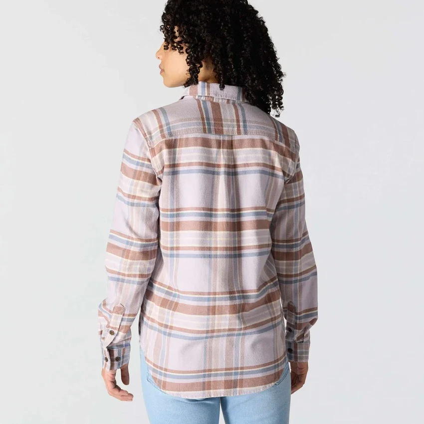 Tencel™-fiberserie: Skjorte i afslappet pasform med ternet mønster til kvinder