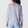 Tencel-skjorte med lomme, løse ærmer og rund hals til kvinder