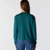 Tencel-skjorte med lomme, løse ærmer og rund hals til kvinder
