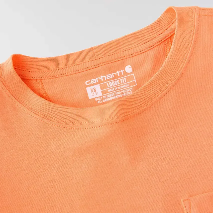 Tencel-skjorte med lomme, løse ærmer og rund hals til kvinder