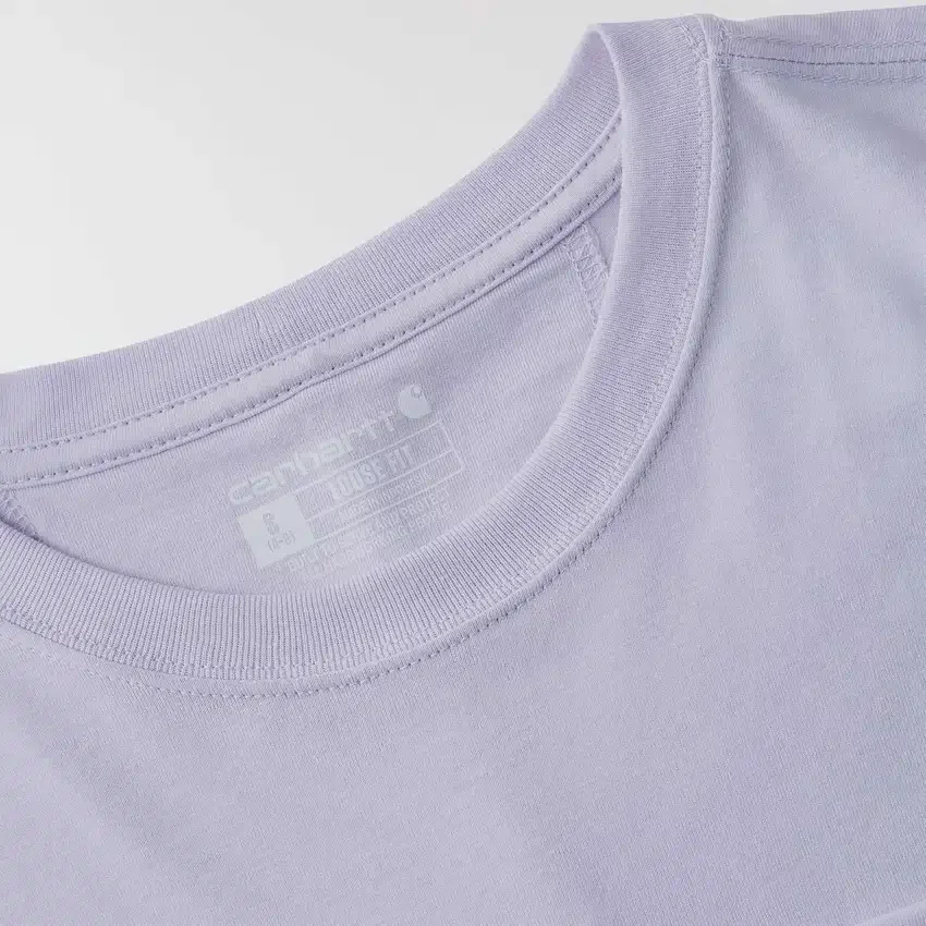 Tencel-skjorte med lomme, løse ærmer og rund hals til kvinder