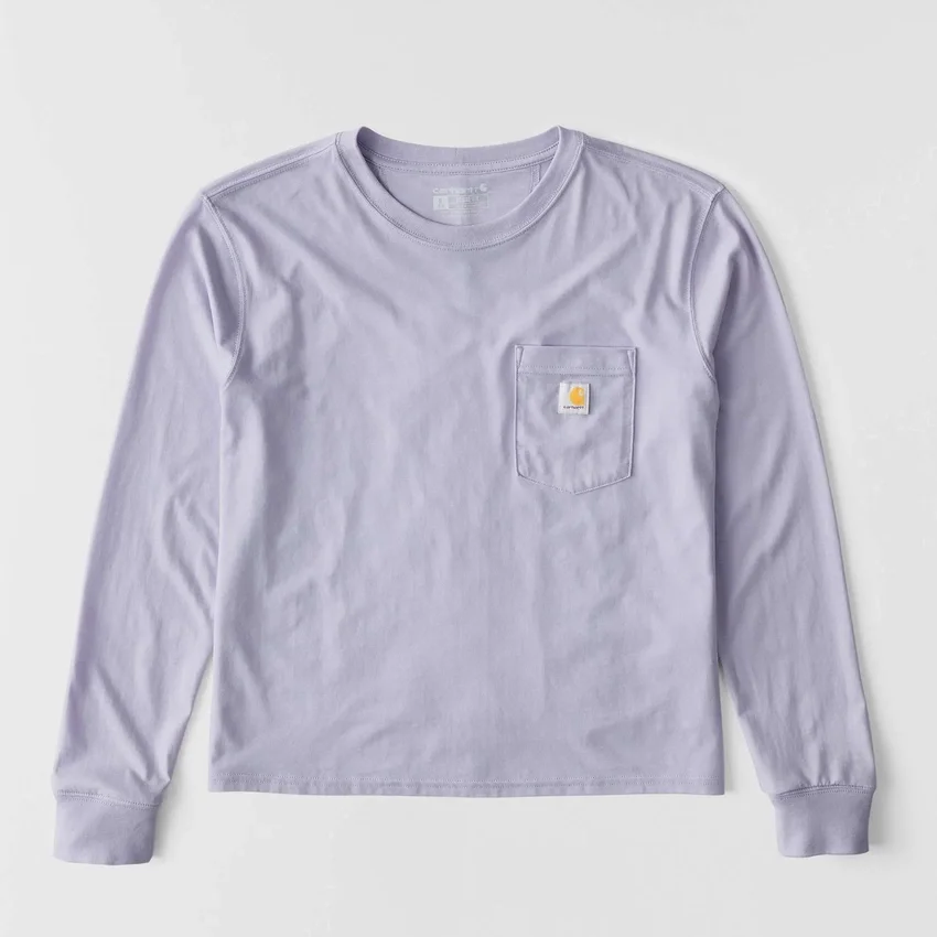 Tencel-skjorte med lomme, løse ærmer og rund hals til kvinder