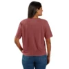 Tencel-skjorte til kvinder med løs pasform, rund hals og lomme