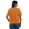 Tencel-skjorte til kvinder med løs pasform, rund hals og lomme