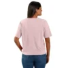 Tencel-skjorte til kvinder med løs pasform, rund hals og lomme