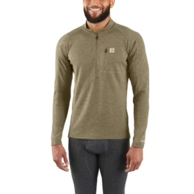 Termotrøje med kvartlås til mænd – carhartt Force® – Mellemvægt – Poly-uld