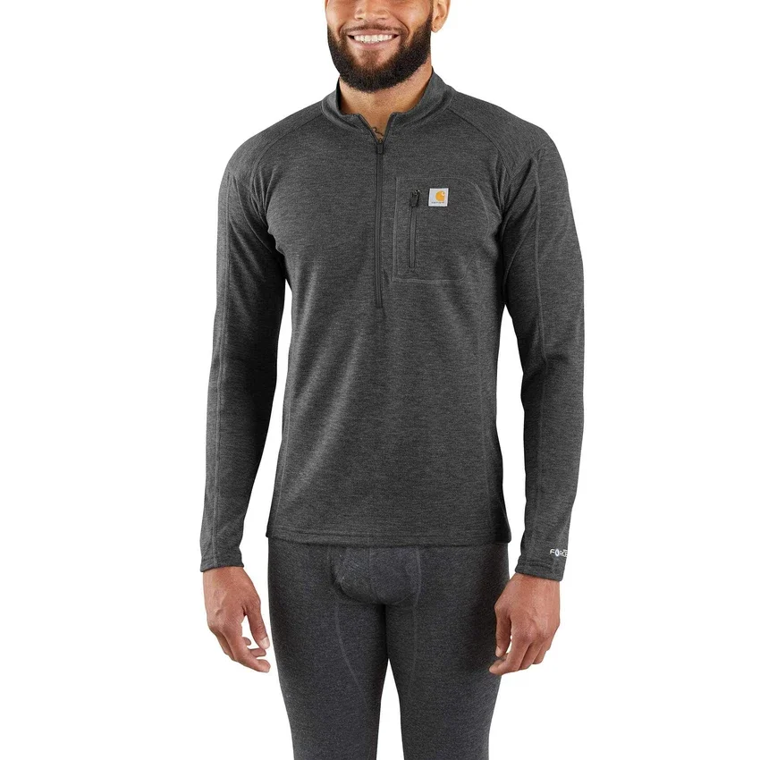 Termotrøje med kvartlås til mænd – carhartt Force® – Mellemvægt – Poly-uld