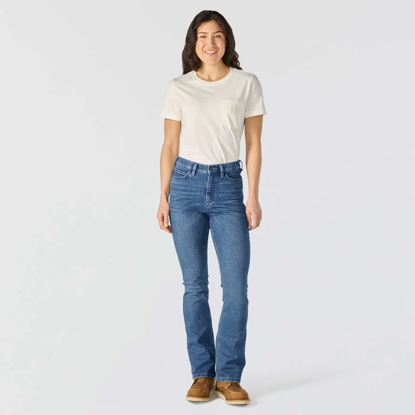 Tiller-jeans med høj talje og bootcut til kvinder