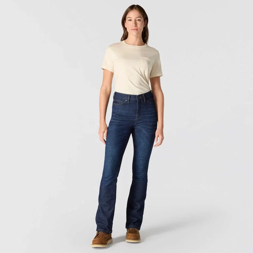 Tiller-jeans med høj talje og bootcut til kvinder