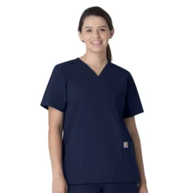 Unisex Force Essentials V-hals 6-lommet scrub-bluse
