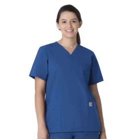 Unisex Force Essentials V-hals 6-lommet scrub-bluse