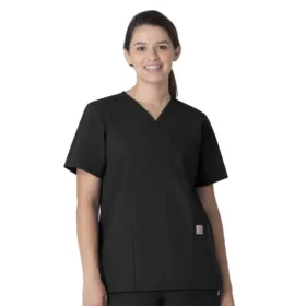 Unisex Force Essentials V-hals 6-lommet scrub-bluse