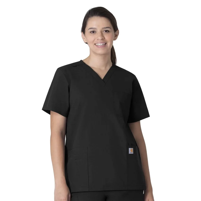 Unisex Force Essentials V-hals 6-lommet scrub-bluse