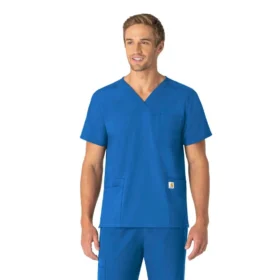Unisex Force Essentials V-hals 6-lommet scrub-bluse