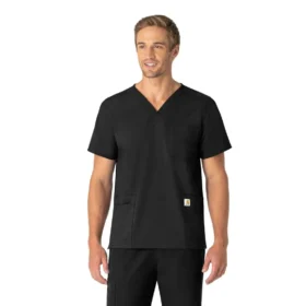Unisex Force Essentials V-hals 6-lommet scrub-bluse