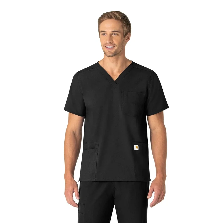 Unisex Force Essentials V-hals 6-lommet scrub-bluse
