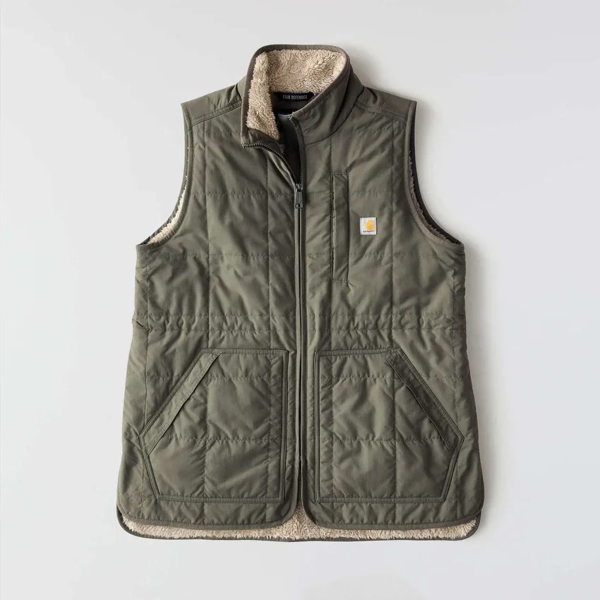 Vandtæt, isoleret vest til kvinder med sherpa-foring – Rain Defender-vest