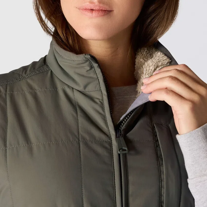 Vandtæt, isoleret vest til kvinder med sherpa-foring – Rain Defender-vest