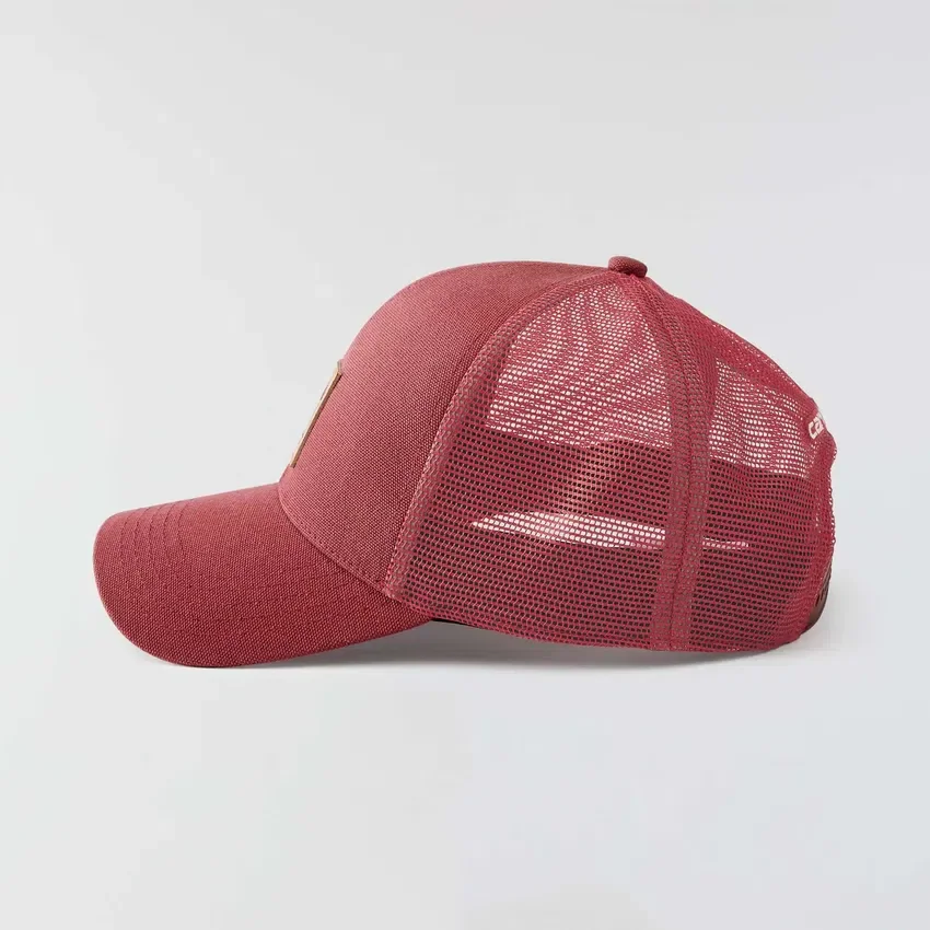 Vasket duck-trucker-kasket med mesh-bagside