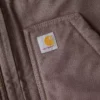 Veste til kvinder i vasket duck-stof med sherpa-foring og høj hals
